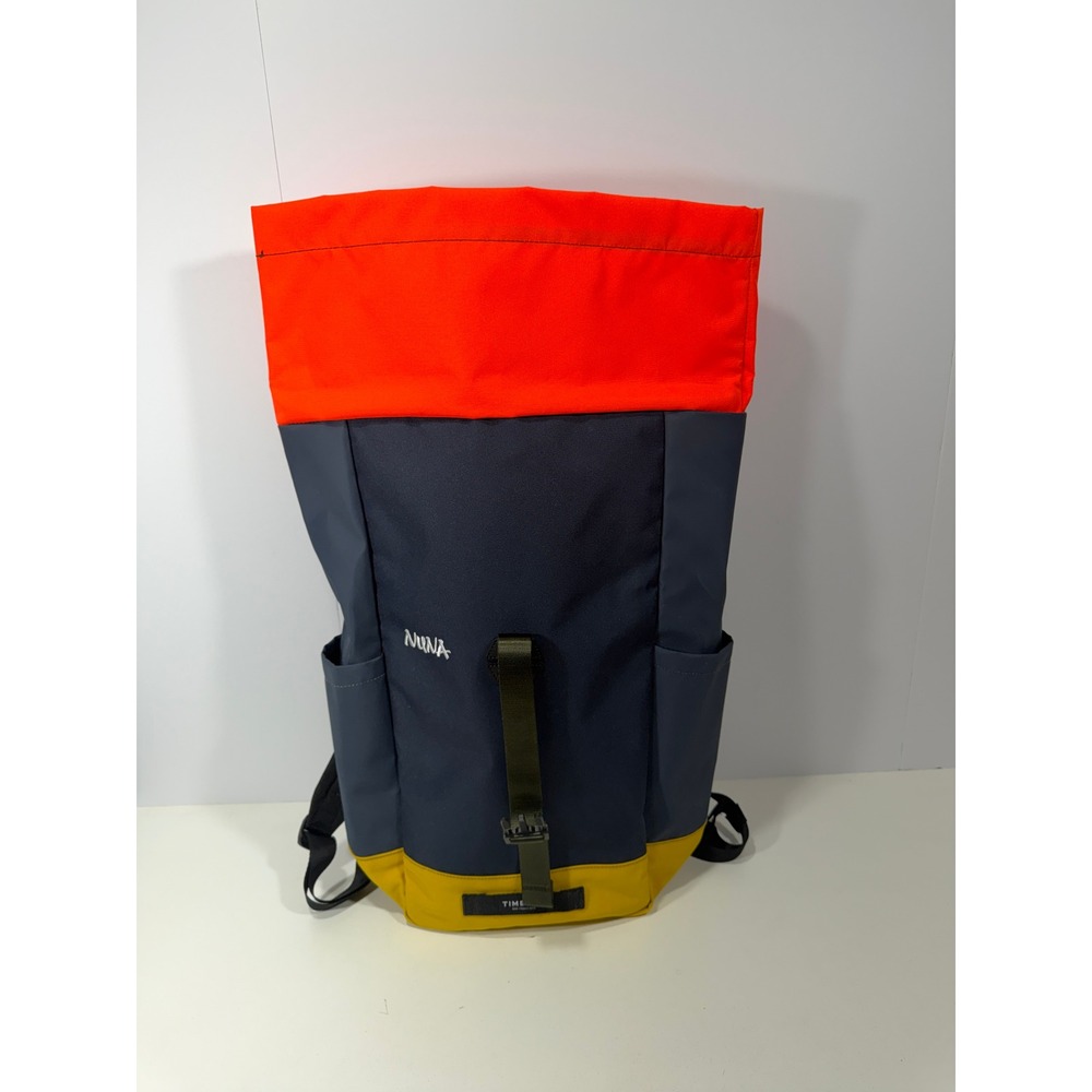 Timbuk2 Roll Top Backpack Navy Orange Yellow Colorblock "NUNA Urban Commuter Bag